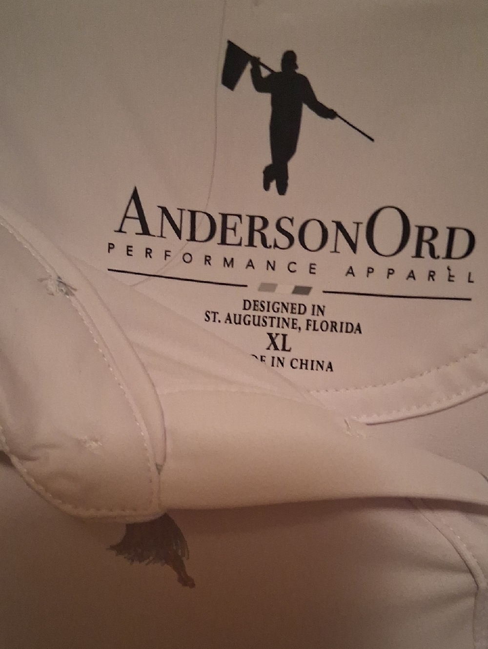 AndersonOrd White Hula Theme Golf Shirt Xl